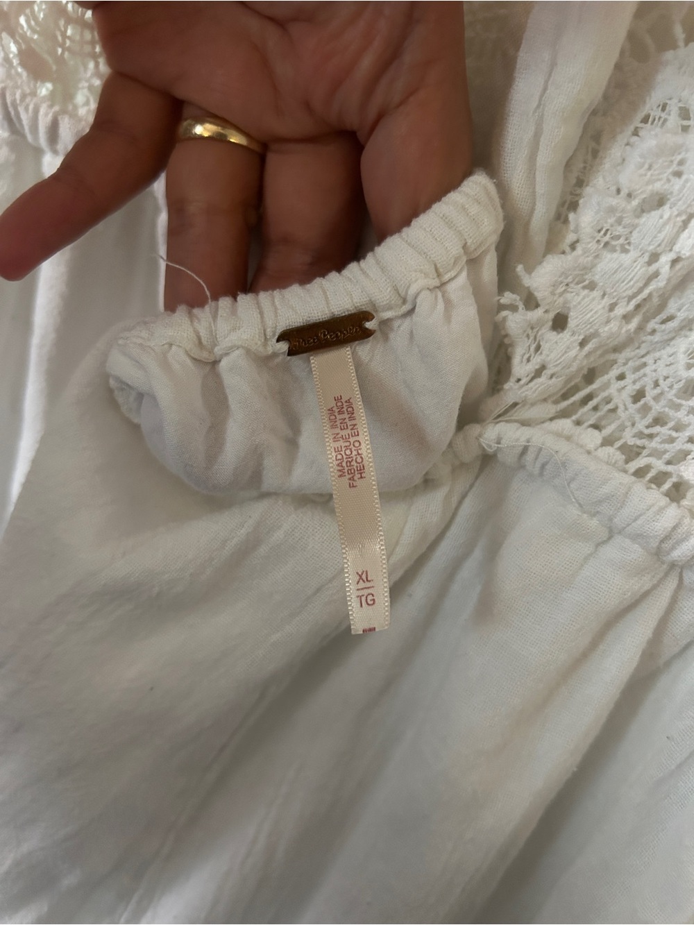 Free People All You Need Is Lace Midi in Ivory XL - Picture 6 of 6